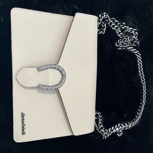 MARINA Cream Chain Strap Shoulder Bag